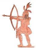 Pennsylvania sheet iron Indian weathervane 19th c