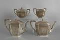 Sterling silver fourpiece tea service