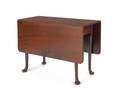 George II mahogany drop leaf dining table
