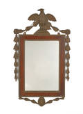 Federal style mahogany and giltwood mirror