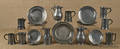 Twentytwo pieces of Continental pewter
