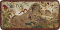 American hooked rug with a recumbent lion early 20th c