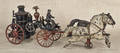 Ives oversized cast iron horse drawn fire pumper