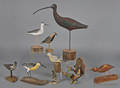 Three carved and painted bird decoys