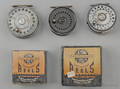 Two Hardy fly reels