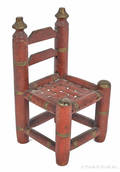 Miniature painted ladderback chair 19th c