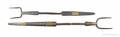 Two Pennsylvania brass inlaid wrought iron utensils 19th c