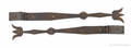 Pair of Pennsylvania wrought iron strap hinges ca 1800