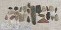 Collection of Indian points and stone relics