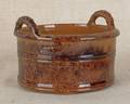 Pennsylvania redware butter tub 19th c