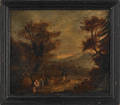 English oil on board landscape