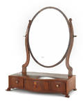George III mahogany shaving mirror