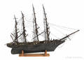 American carved and painted ship model mid 19th c