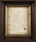 John Adams signed naval appointment for Richard Saltar Tibbitts to Lieutenant aboard the ship