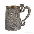 China Trade silver mug dated