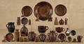 Collection of redware and earthenware