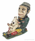 Cast iron  Paddy and the Pig  mechanical bank manufactured by J  E Stevens Company