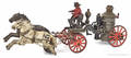 Carpenter cast iron horse drawn fire pumper