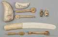 Collection of carved bone and ivory