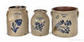 Three New York stoneware crocks
