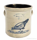 Fourgallon stoneware crock 19th c
