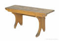 Diminutive Pennsylvania painted poplar mortised bench early 19th c