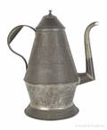 Pennsylvania tin wrigglework coffeepot 19th c