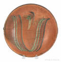 Pennsylvania redware pie plate 19th c