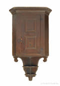 Berks County Pennsylvania pine hanging corner cupboard ca 1790