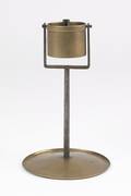 Pennsylvania brass and iron gimbaled fat lamp mid 19th c