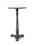 Continental ebonized and faux marble candlestand