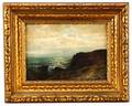 Carl Philipp Weber Signed Oil Seascape at Dusk