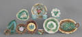 Collection of majolica to include leaf dishes