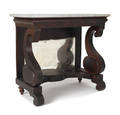 Empire mahogany marble top pier table