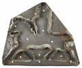 Tin sheet iron man on horseback cookie cutter 19th c