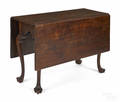 Pennsylvania Queen Anne walnut drop leaf dining table ca 1770