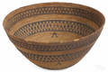 California polychrome Yokuts coiled basketry bowl ca 1900