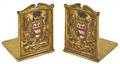 Rare pair of Tiffany Studios bronze bookends decorated with the crest of George Washington
