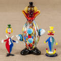 Three Murano glass clowns