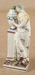 Pearlware figure of a woman