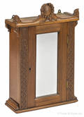 French mahogany hanging cabinet