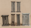 Six tin candlemolds