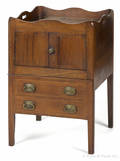 Two English mahogany commodes