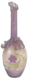 Galle cameo glass vase with applied neck