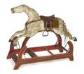 Carved and painted hobby horse