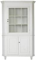 Pennsylvania painted poplar twopart corner cupboard