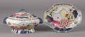 Chinese porcelain tobacco leaf tureen and undertray