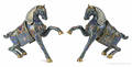 Pair of Chinese cloisonn horses