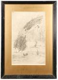 Chughtai Kashmiri Woodcutters Signed Etching