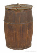 Staved oak barrel